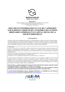 Document for transfer on Euronext Growth (French version)