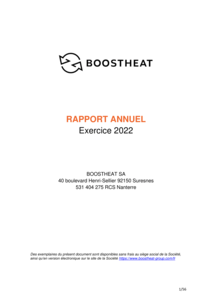 Rapport financier annuel 2022 (French version only)