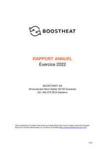 Rapport financier annuel 2022